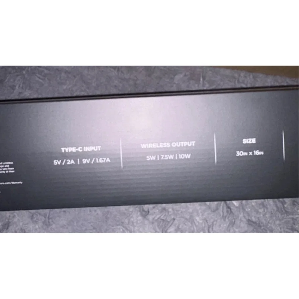 Limitless DeskPad Pro 2-in-1 Waterproof 10W Wireless Charging Mouse Pad, BLACK